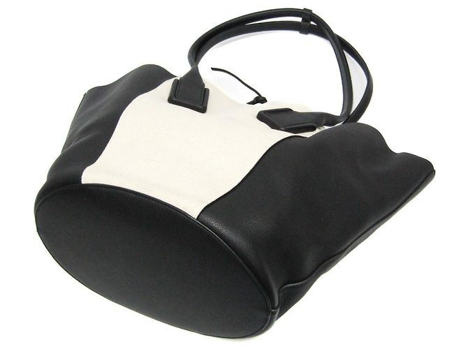 Bolsa Tote Grande Bottega Veneta Basket Preto Fora de branco - vista 2