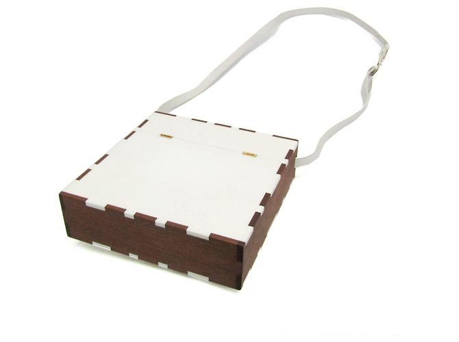 Borsa a Spalla DAISEY di Bottega Veneta Marrone Bianco - vista 2