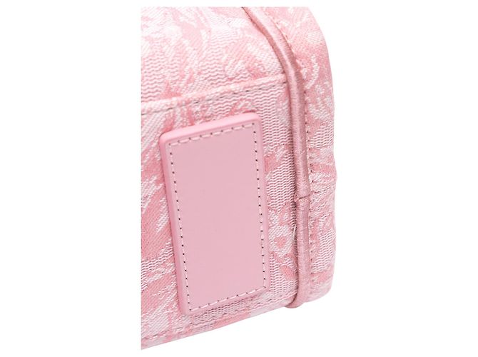Borsa Tote Athena Barocco piccola in tela rosa di Versace - vista 9