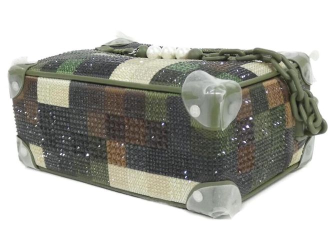 Borsa a Spalla Mini Soft Trunk Damouflage di Louis Vuitton Verde chiaro - vista 3