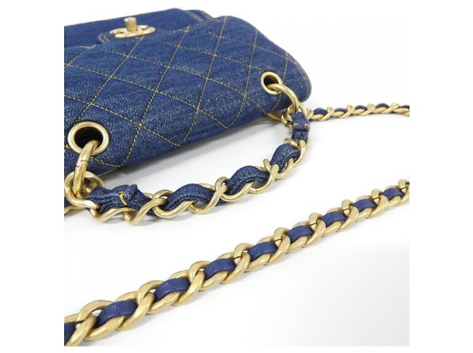 Bolso de denim Chanel AS3932 Azul - vista 5