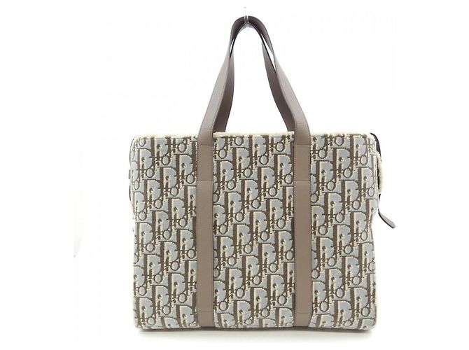 Sac à main en édition limitée Christian Dior Marron Bleu - vue 3