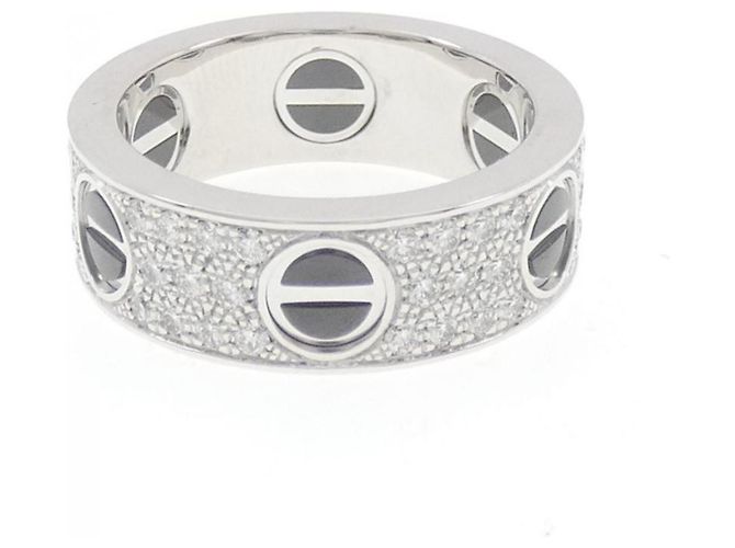 Anello Love Cartier in oro bianco 18K - vista 2