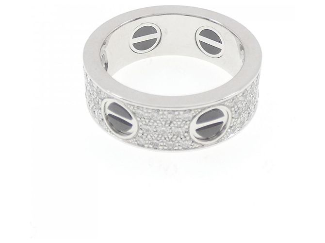 Anello Love Cartier in oro bianco 18K - vista 3