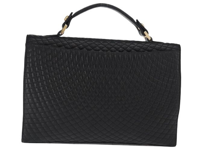 Vintage Handtasche Bally aus gestepptem Leder Schwarz - Ansicht 2