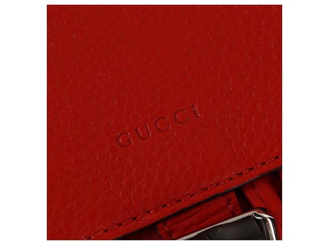 Gucci Bamboo Medium Leder Rucksack mit Quaste Rot - Ansicht 6