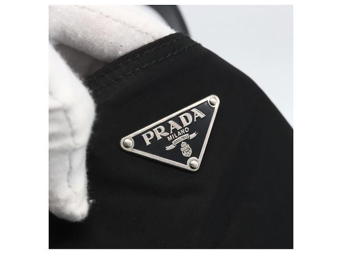 Prada Vintage Tote Tessuto Nero - vista 6