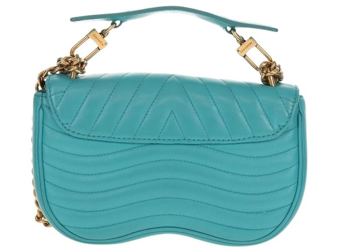 Louis Vuitton New Wave Chain Quilted Leather PM Blu - vista 2