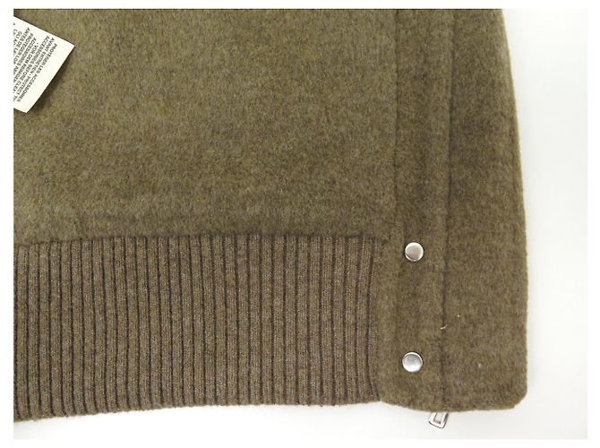 Hermès NUEVO BLAZER HERMES BOMBER CON CAPUCHA M 38 ABRIGO DE CACHEMIRA KAKI Caqui - vista 10