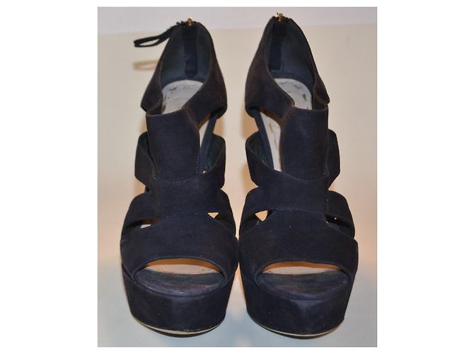 Sandali Miu Miu in scamosciato nero - vista 2