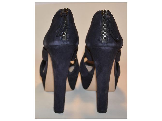 Sandali Miu Miu in scamosciato nero - vista 3