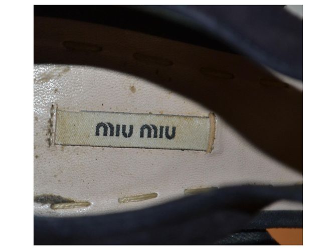 Sandali Miu Miu in scamosciato nero - vista 6