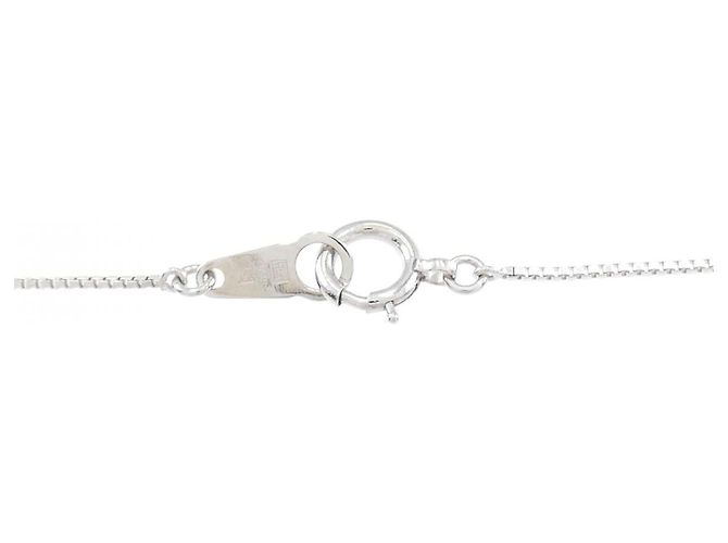 Autre Marque Platin-Diamant-Halskette Silber - Ansicht 5
