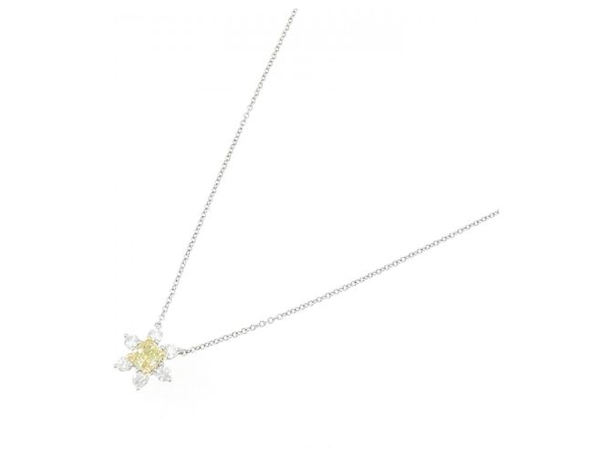 Collana Tiffany & Co. Buttercup in Platino e Oro Giallo K18 con Diamanti - vista 2
