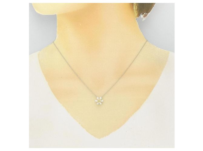 Collana Tiffany & Co. Buttercup in Platino e Oro Giallo K18 con Diamanti - vista 6