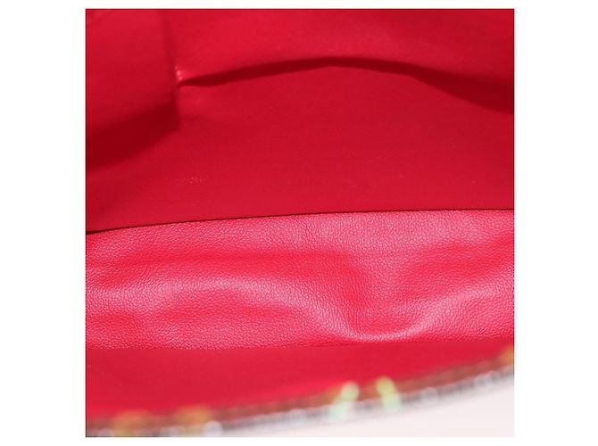 Borsa Sac Plat Louis Vuitton Edizione Limitata Monogram Cerises GM Marrone - vista 5