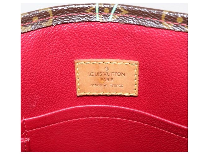 Borsa Sac Plat Louis Vuitton Edizione Limitata Monogram Cerises GM Marrone - vista 7