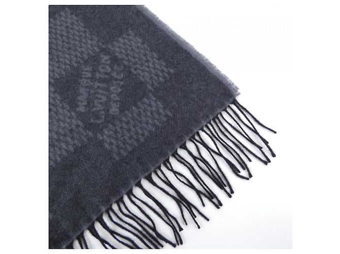 Stola in cashmere Louis Vuitton Marrone Nero - vista 2