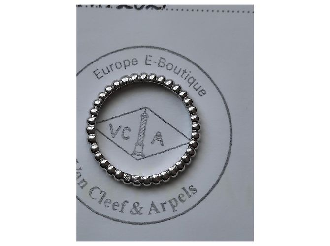 Van Cleef & Arpels Bague Perlée perles d'or, petit modèle, or blanc, taille 50 - vue 2