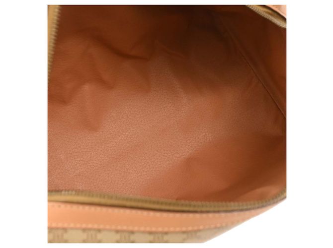Céline Celine Vintage Duffle Canvas and Leather Beige - vista 3