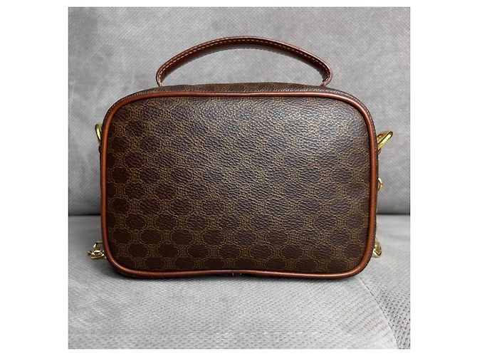 Vintage Celine Céline Macadam Mini Kamera Schultertasche Braun - Ansicht 3