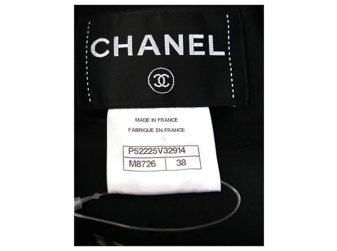 Abrigo corto de espiga de Chanel Otoño 2015 Negro - vista 7