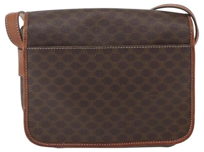 Céline Borsa a Spalla Celine Macadam in Pelle PVC Marrone - vista 2