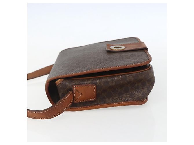 Céline Borsa a Spalla Celine Macadam in Pelle PVC Marrone - vista 3