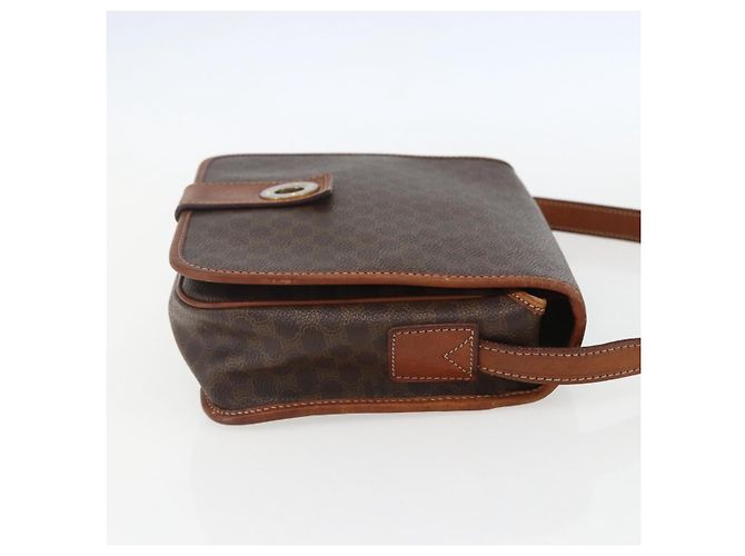 Céline Borsa a Spalla Celine Macadam in Pelle PVC Marrone - vista 4