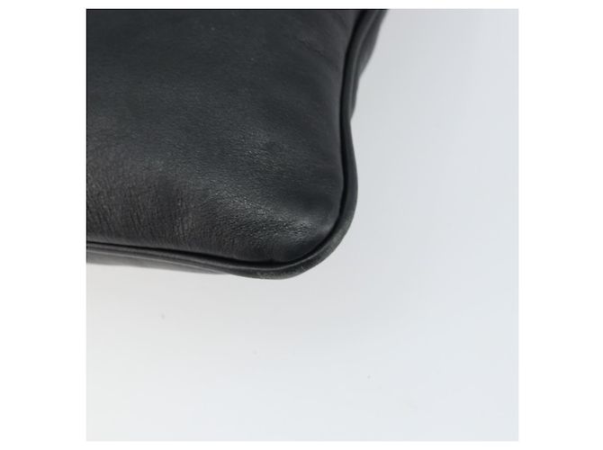 Bolsa de Ombro Salvatore Ferragamo em Couro Preto Prata Auth BA8970 - vista 16