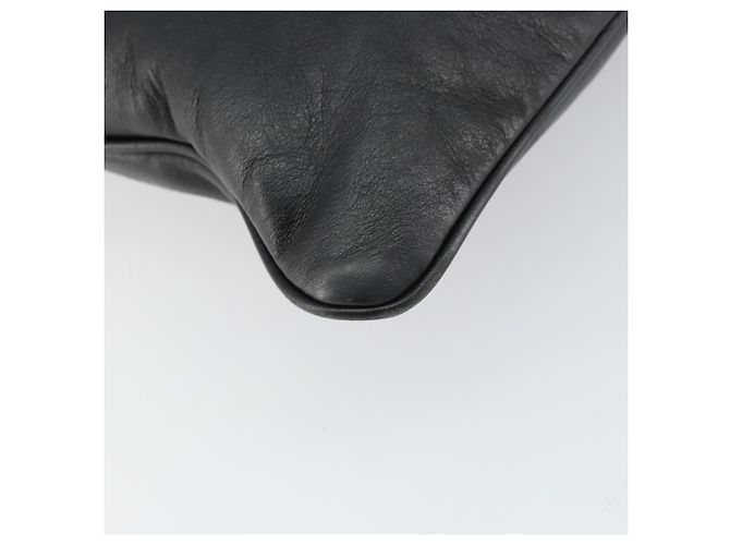 Bolsa de Ombro Salvatore Ferragamo em Couro Preto Prata Auth BA8970 - vista 17