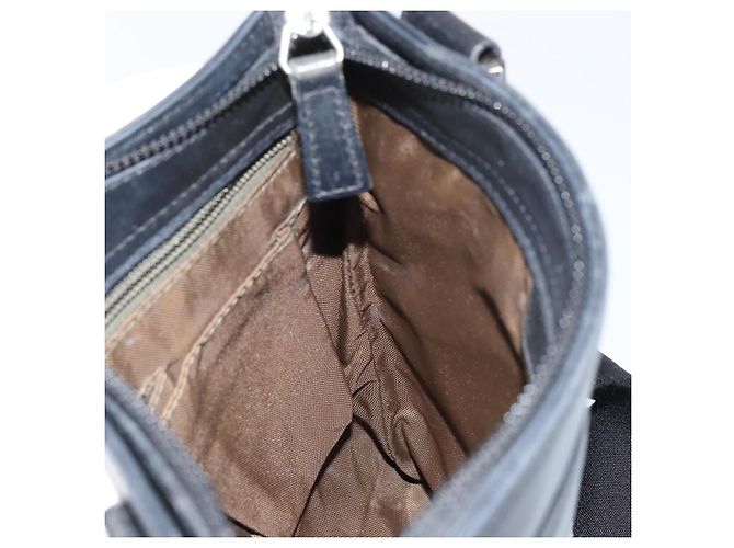 Bolsa de Ombro Salvatore Ferragamo em Couro Preto Prata Auth BA8970 - vista 19