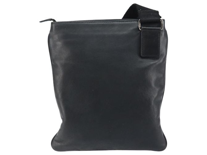 Bolsa de Ombro Salvatore Ferragamo em Couro Preto Prata Auth BA8970 - vista 2