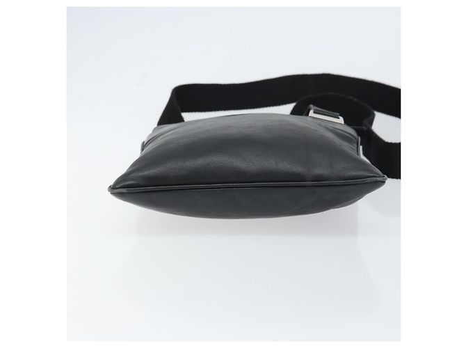 Bolsa de Ombro Salvatore Ferragamo em Couro Preto Prata Auth BA8970 - vista 5