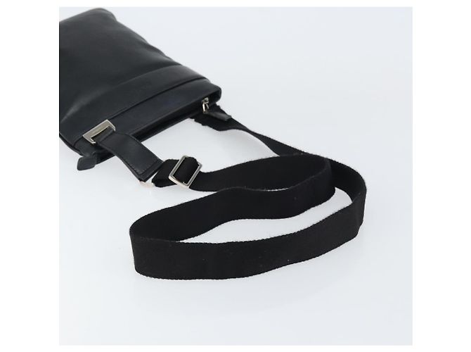 Bolsa de Ombro Salvatore Ferragamo em Couro Preto Prata Auth BA8970 - vista 7