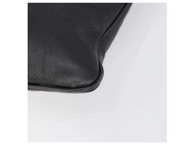 Bolsa de Ombro Salvatore Ferragamo em Couro Preto Prata Auth BA8970 - vista 8