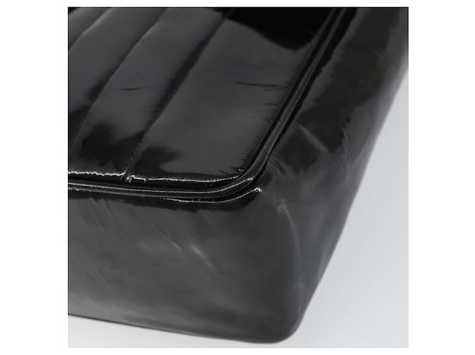 CHANEL Matelassé 30 Borsa a Spalla con Catena Smalto Nero Oro CC Auth 158839 D'oro - vista 14