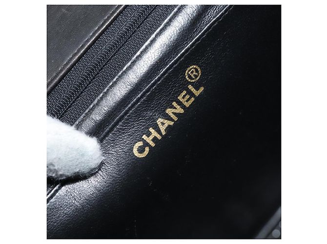 CHANEL Matelassé 30 Borsa a Spalla con Catena Smalto Nero Oro CC Auth 158839 D'oro - vista 18