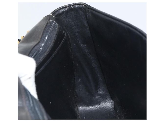 CHANEL Matelassé 30 Borsa a Spalla con Catena Smalto Nero Oro CC Auth 158839 D'oro - vista 19