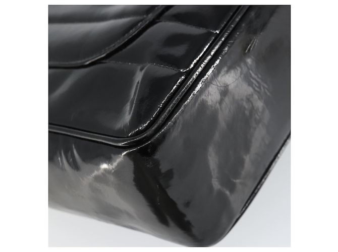 CHANEL Matelassé 30 Borsa a Spalla con Catena Smalto Nero Oro CC Auth 158839 D'oro - vista 9