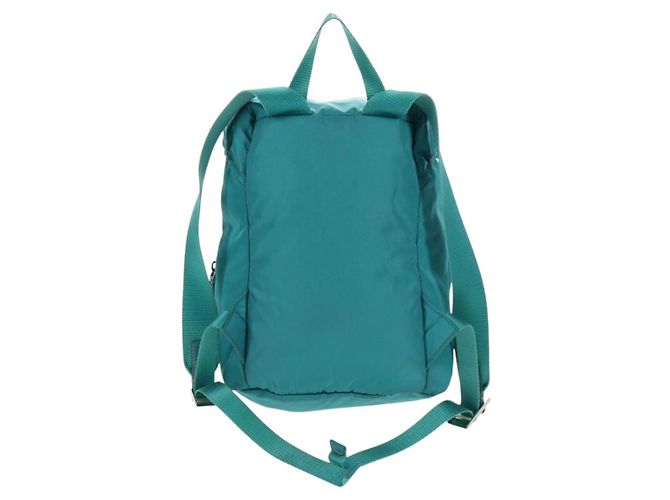 PRADA Backpack Nylon Turquoise Blue Silver Auth 157362V Silvery - view 2