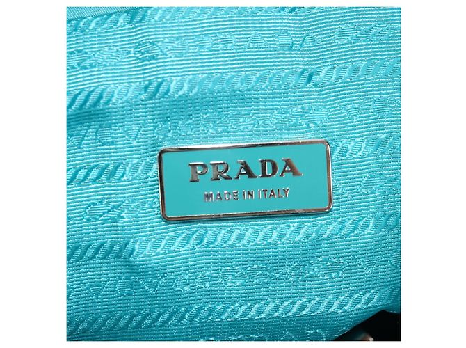 PRADA Backpack Nylon Turquoise Blue Silver Auth 157362V Silvery - view 26