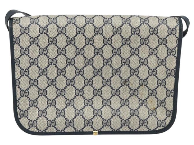 Gucci Borsa a spalla GG Supreme in PVC Navy Gold 001 116 0847 Auth ep12430 - vista 2