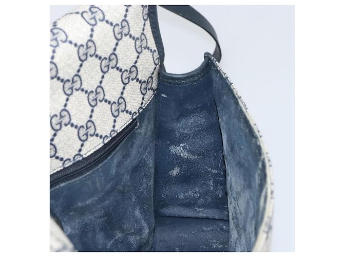 Gucci Borsa a spalla GG Supreme in PVC Navy Gold 001 116 0847 Auth ep12430 - vista 20