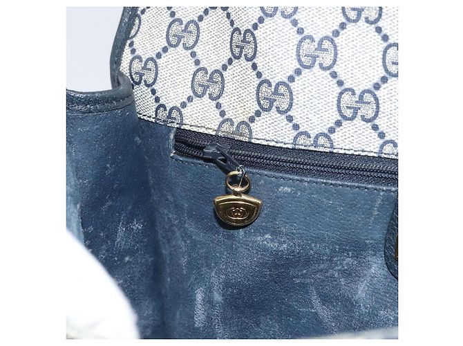Gucci Borsa a spalla GG Supreme in PVC Navy Gold 001 116 0847 Auth ep12430 - vista 22