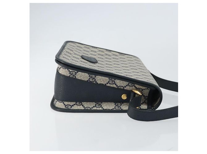 Gucci Borsa a spalla GG Supreme in PVC Navy Gold 001 116 0847 Auth ep12430 - vista 3