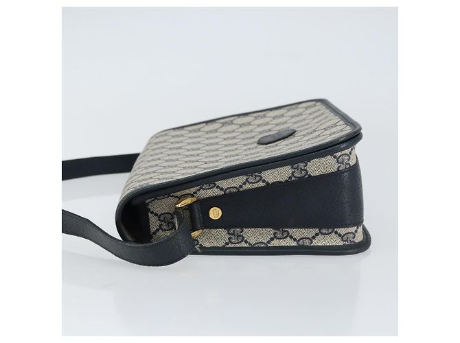 Gucci Borsa a spalla GG Supreme in PVC Navy Gold 001 116 0847 Auth ep12430 - vista 4