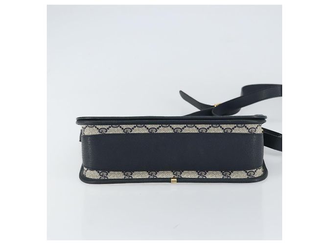 Gucci Borsa a spalla GG Supreme in PVC Navy Gold 001 116 0847 Auth ep12430 - vista 5