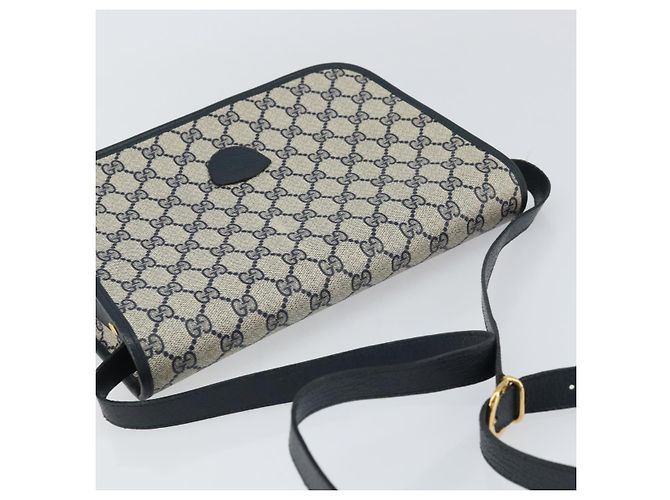 Gucci Borsa a spalla GG Supreme in PVC Navy Gold 001 116 0847 Auth ep12430 - vista 6