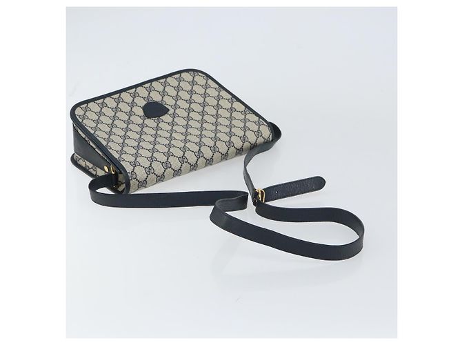 Gucci Borsa a spalla GG Supreme in PVC Navy Gold 001 116 0847 Auth ep12430 - vista 7